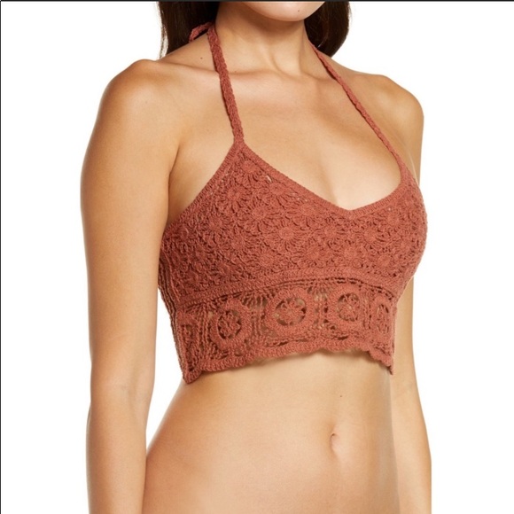 NWT! FREE PEOPLE Sydney Crochet Bra Bralette Camisole Top Size XS - Picture 3 of 8